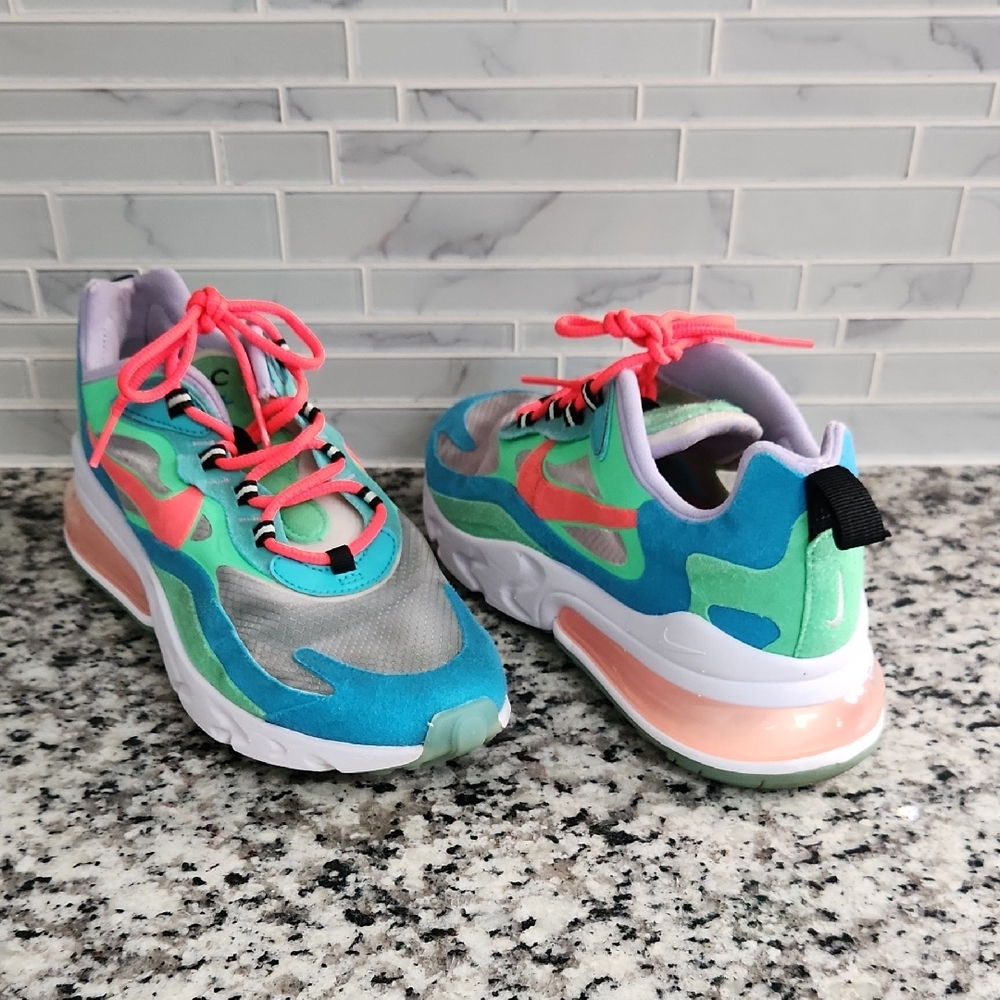 Nike Air Max 270 React Psychedelic Movement Running Shoes sz 7.5 sneakers